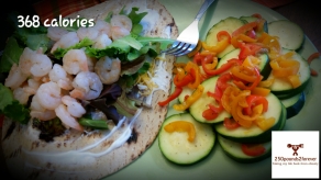 Shrimp Wrap with Zucchini and Sweet Peppers